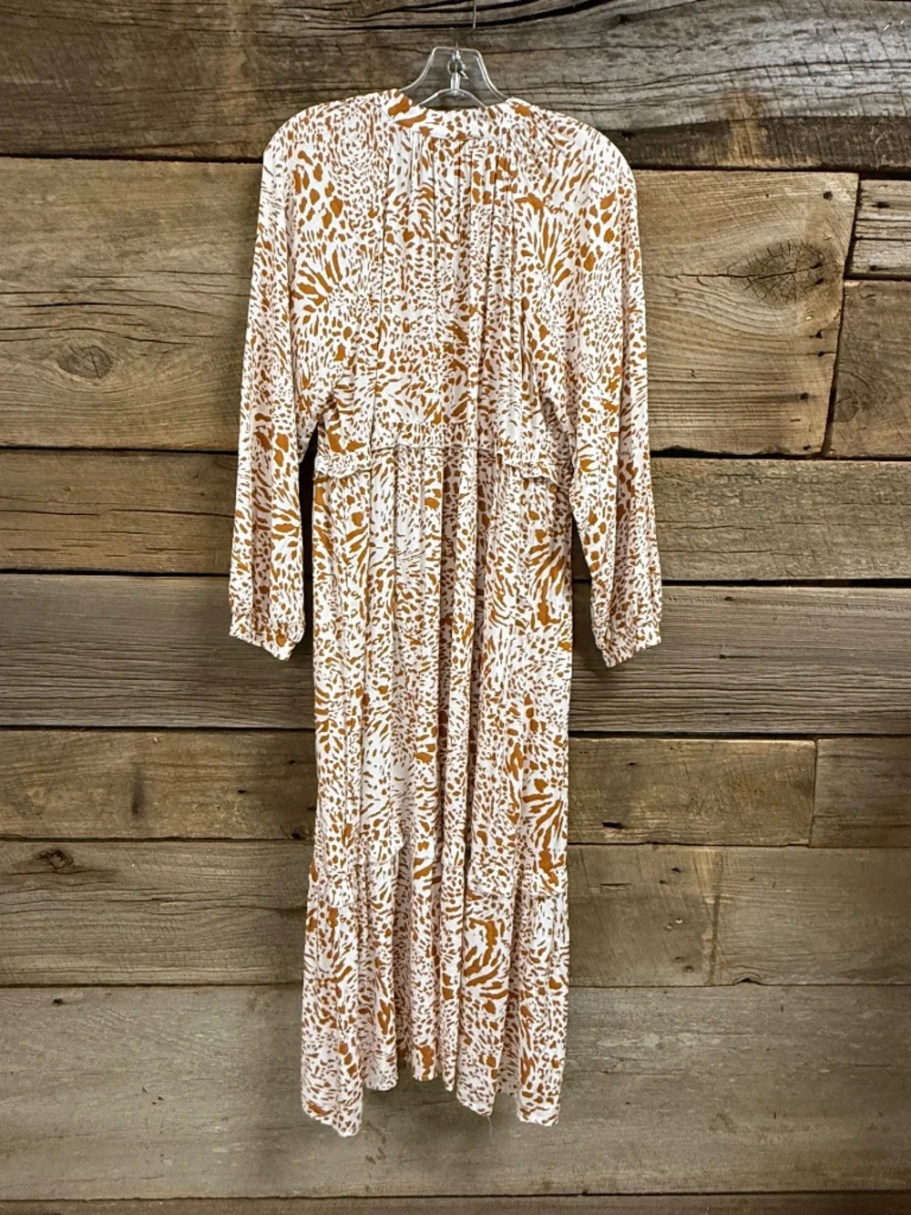 Umgee White and Mustard Printed Maxi Dress